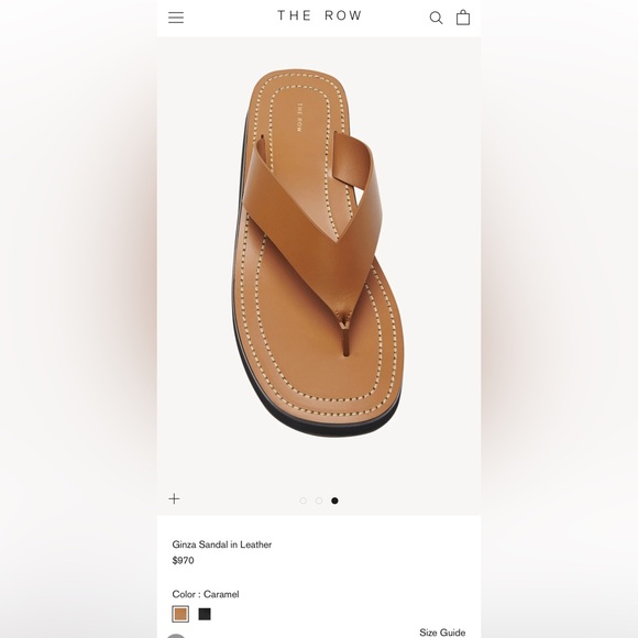 SOLD The Row Ginza Flip Flop Sandals Tan Leather - Picture 9 of 11